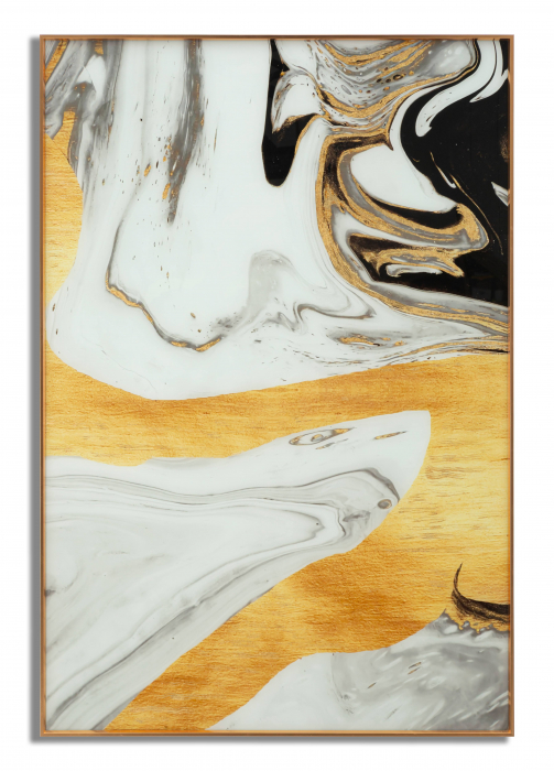 Tablou Ghostly, Sticla/Aluminiu/Hartie, Multicolor, 120x80x3.5 cm [6]