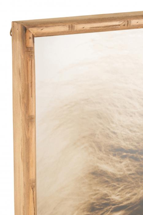 Tablou inramat Lion, Lemn, Maro, 81x4.5x100 cm [2]