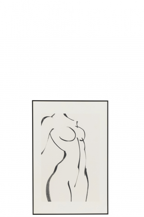 Tablou inramat Woman Line, Sticla, Alb/Negru, 60x2.5x90.5 cm [2]