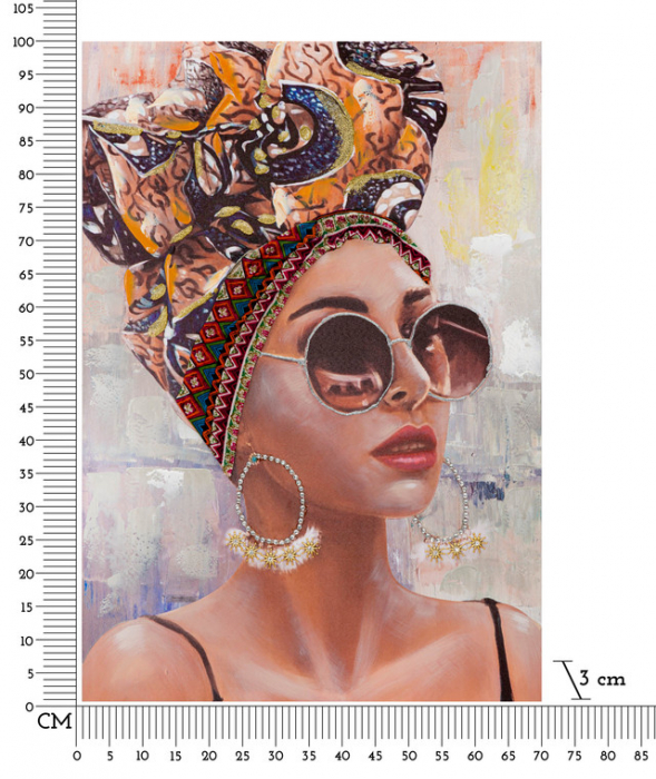Tablou Jennifer - A-, Lemn/Canvas, Multicolor, 100x70x3 cm [7]