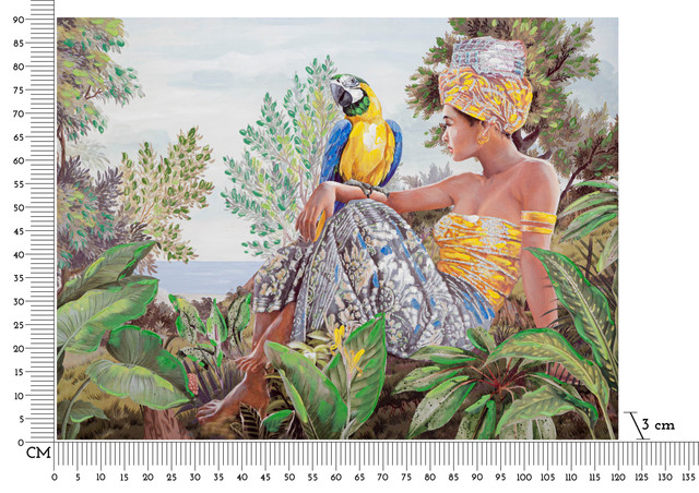 Tablou Kenda , Lemn/Canvas, Multicolor, 90x120x3 cm [7]
