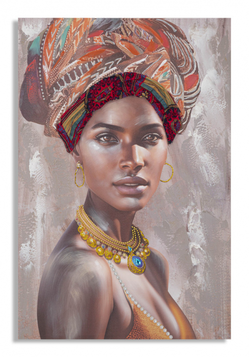 Tablou Kim, Lemn/Canvas, Multicolor, 120x80x3 cm [2]