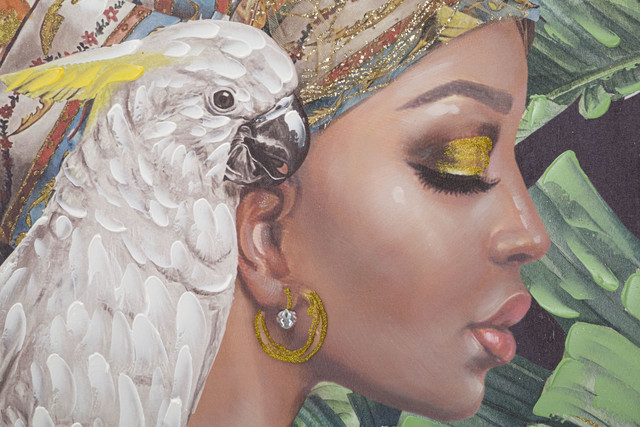 Tablou Kloe, Lemn/Canvas, Multicolor, 90x120x3 cm [3]