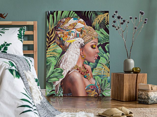 Tablou Kloe, Lemn/Canvas, Multicolor, 90x120x3 cm [6]