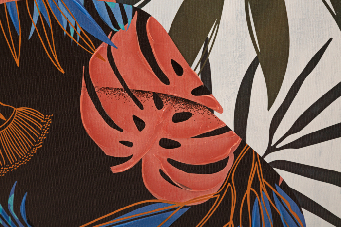 Tablou Lady Jungle -B-, Lemn/Canvas, Multicolor, 120x80x2.8 cm [3]
