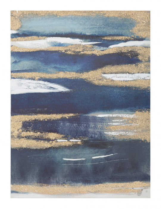 Tablou , lemn de pin/panza, multicolor, 60X2.7X80 cm [3]