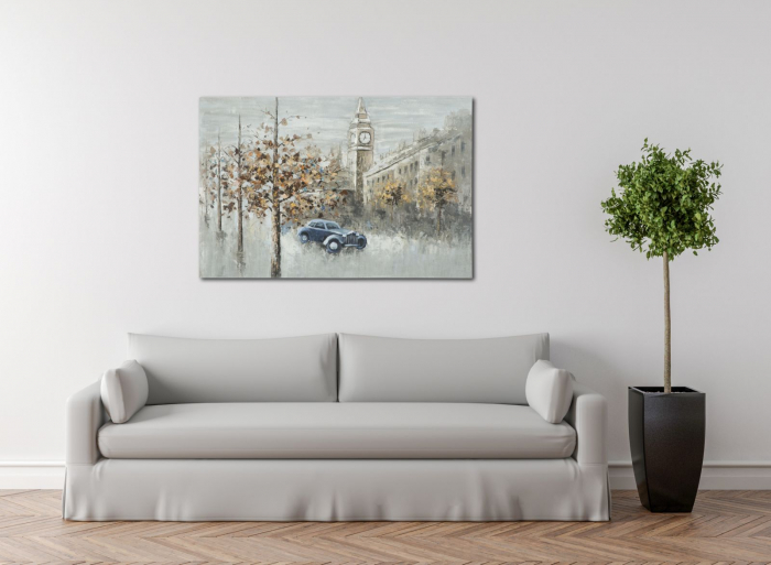 Tablou London, aluminiu/lemn de pin/panza, multicolor, 120X3.7X80 cm [6]