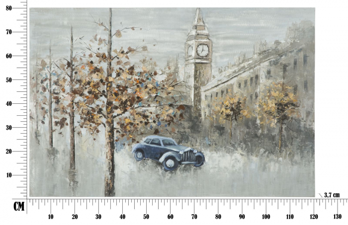 Tablou London, aluminiu/lemn de pin/panza, multicolor, 120X3.7X80 cm [7]