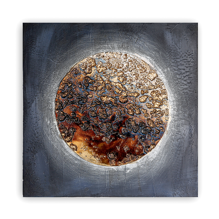 Tablou Moon, canvas lemn, multicolor, 60×60 cm GILDE imagine 2022