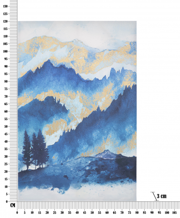 Tablou Mountain Tree, Lemn/Canvas, Multicolor, 120x80x3 cm [6]