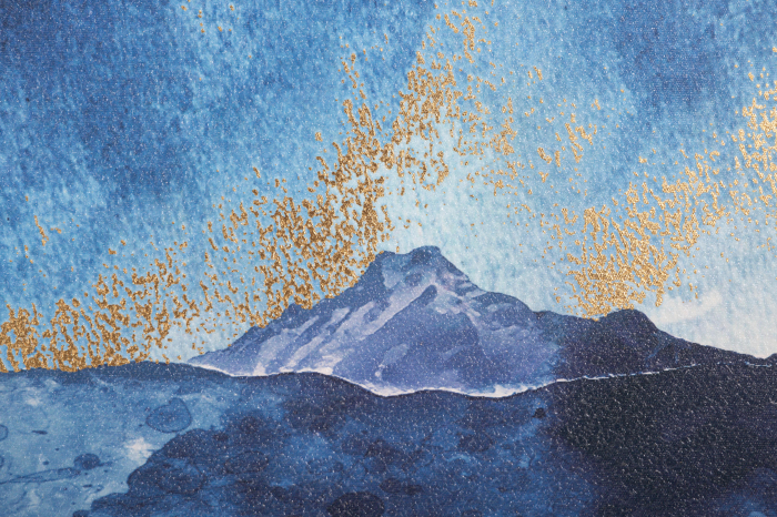 Tablou Mountain Tree, Lemn/Canvas, Multicolor, 120x80x3 cm [3]