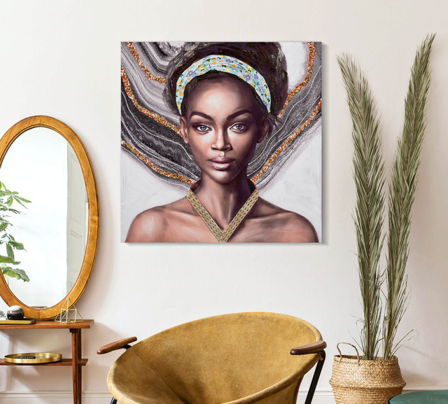 Tablou Naomi - B-, Lemn/Canvas, Multicolor, 100x100x3 cm [7]