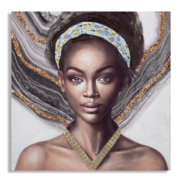 Tablou Naomi - B-, Lemn/Canvas, Multicolor, 100x100x3 cm [2]