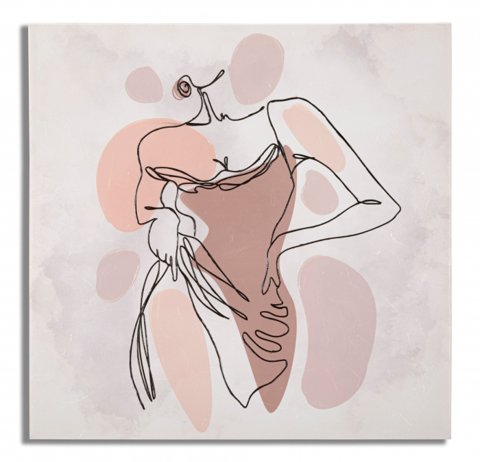 Tablou Painting Lady, Lemn/Canvas, Multicolor, 80x80x2.8 cm [5]