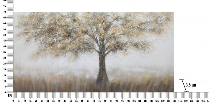 Tablou Painting Tree -A-, Lemn/Canvas, Multicolor, 141.5x4x72 cm [6]