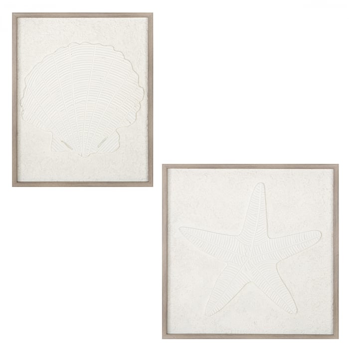 Tablou, pătrat, Cornetta, MDF, crem, PU 2, 2 buc. asortate, L. 3 cm, L. 53 cm, H. 53 cm [1]