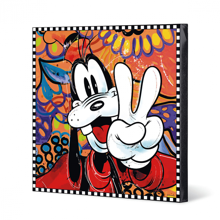 Tablou, pătrat, Goofy, Pânză, Lemn, multicolor, PU 1, L. 3,8 cm, L. 70 cm, H. 70 cm [1]