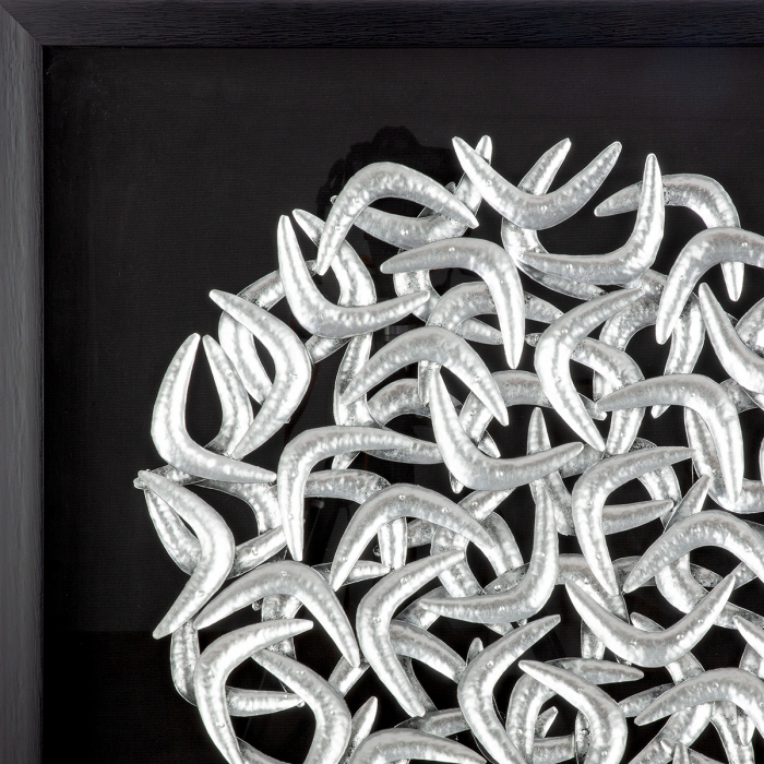 Tablou, pătrat, MDF, negru, PU 1, L. 5 cm, l. 60 cm, H 60 cm [4]