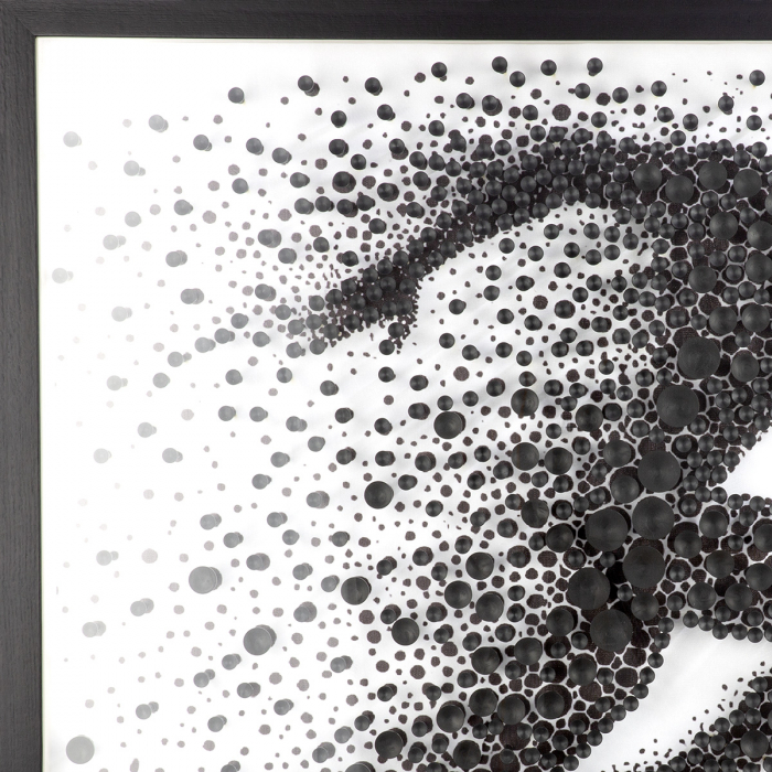 Tablou, pătrat, MDF, negru, PU 1, L. 6 cm, l. 80 cm, H 80 cm [4]