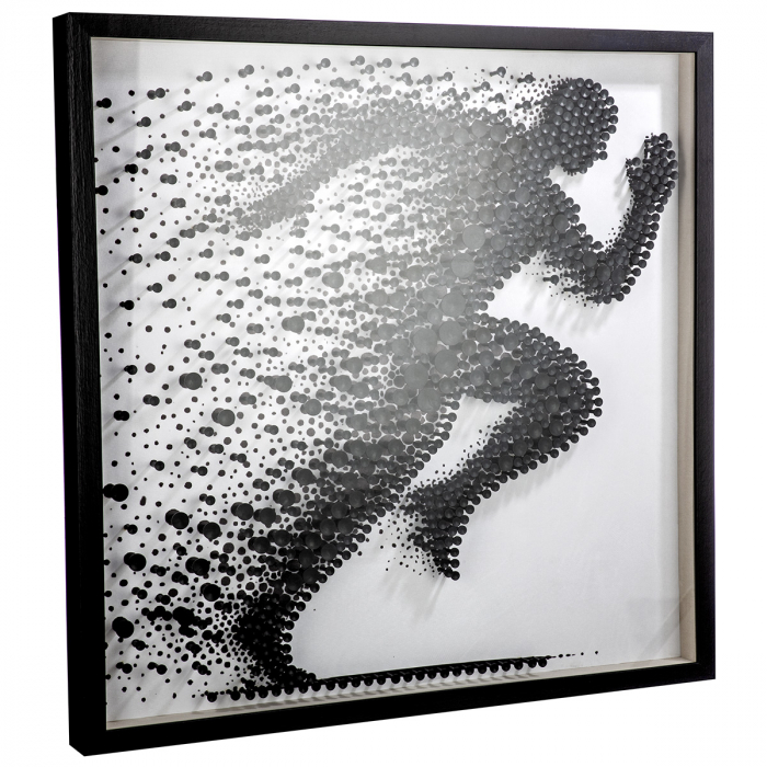 Tablou, pătrat, MDF, negru, PU 1, L. 6 cm, l. 80 cm, H 80 cm [2]