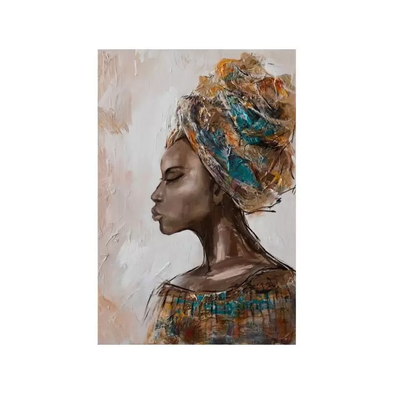 Tablou pictat manual African woman 120×80 cm lotusland.ro imagine 2022