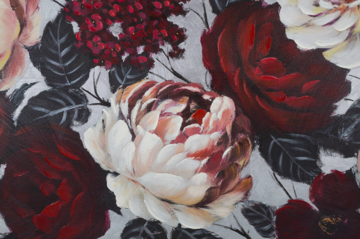 Tablou pictat manual Flower, Lemn/Canvas, Multicolor, 76x150x3.8 cm [3]