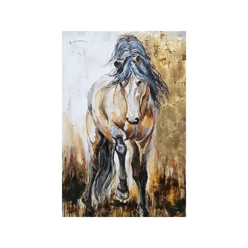 Tablou pictat manual Horse brown 120 x 80 cm lotusland.ro imagine 2022
