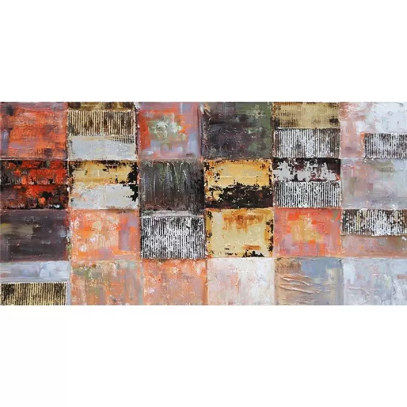 Tablou pictat manual Modern squares 75 x 150 cm lotusland.ro imagine 2022