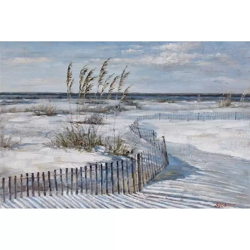 Tablou pictat manual Sea and dunes 100 x 150 cm lotusland.ro