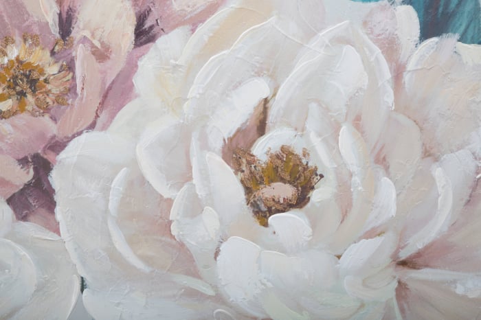 Tablou pictat manual Soft Flower, Lemn/Canvas, Multicolor, 80x100x3.7 cm [4]