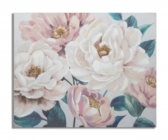 Tablou pictat manual Soft Flower, Lemn/Canvas, Multicolor, 80x100x3.7 cm [6]