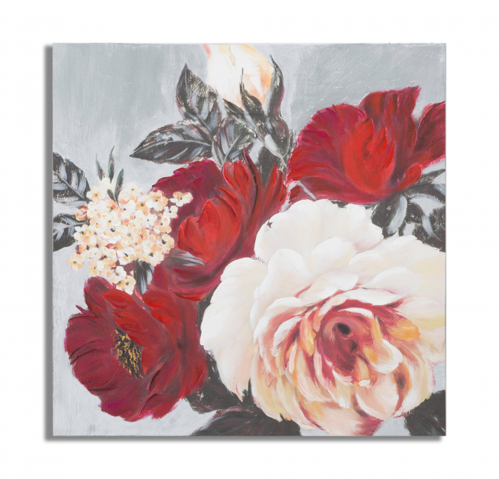Tablou pictat manual Square, Lemn/Canvas, Multicolor, 90x90x3.7 cm [5]