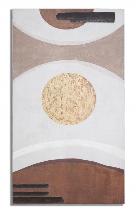 Tablou pictat manual Sunry, Lemn/Canvas, Multicolor, 100x180x4.8 cm [2]