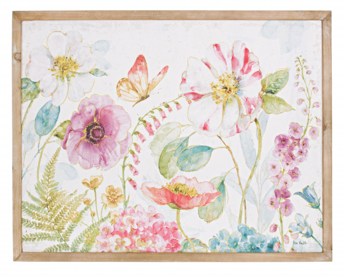 Tablou Poesia Flower, Lemn, Multicolor, 88×3.5×68 cm Bizzotto imagine 2022