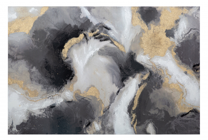 Tablou Richy, lemn de pin/panza, multicolor, 120X3.8X80 cm [2]