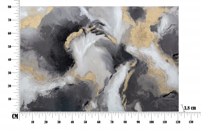 Tablou Richy, lemn de pin/panza, multicolor, 120X3.8X80 cm [3]