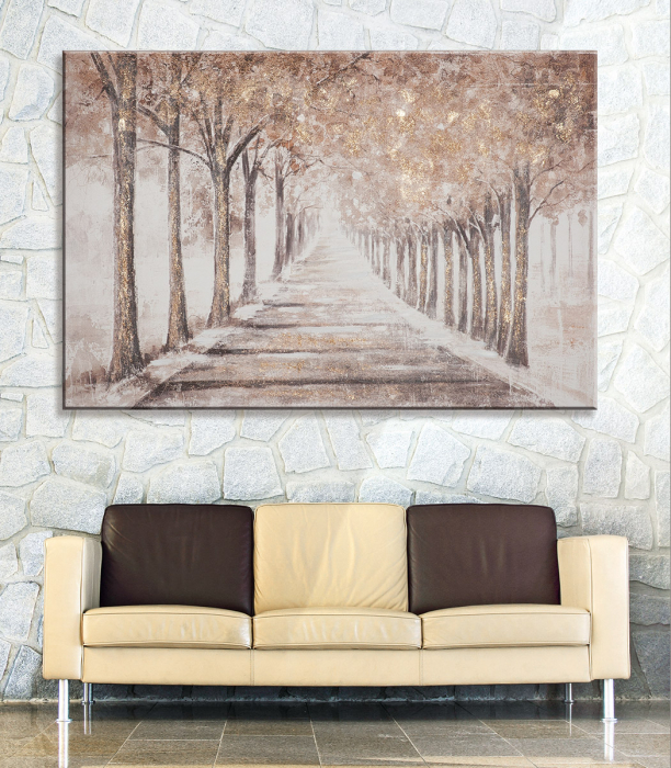 Tablou Sunny Avenue, panza, multicolor, 150x100x3.8 cm