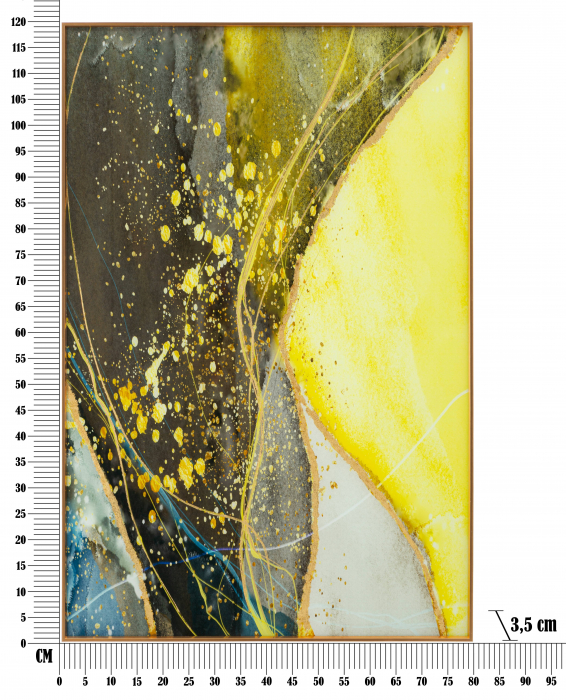 Tablou Sunny, Sticla/Aluminiu/Hartie, Multicolor, 80x120x3.5 cm [6]