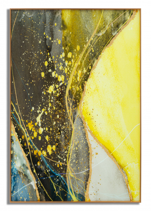 Tablou Sunny, Sticla/Aluminiu/Hartie, Multicolor, 80x120x3.5 cm [5]