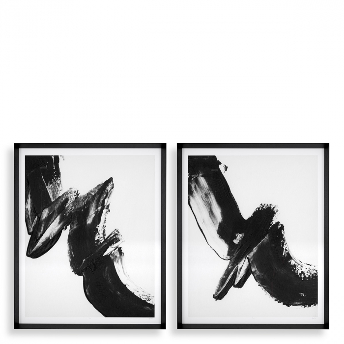 Tablou tipărit, Black expression set de 2, Dims: W. 94 | D. 6 | H. 115 | per frame (CM) [1]