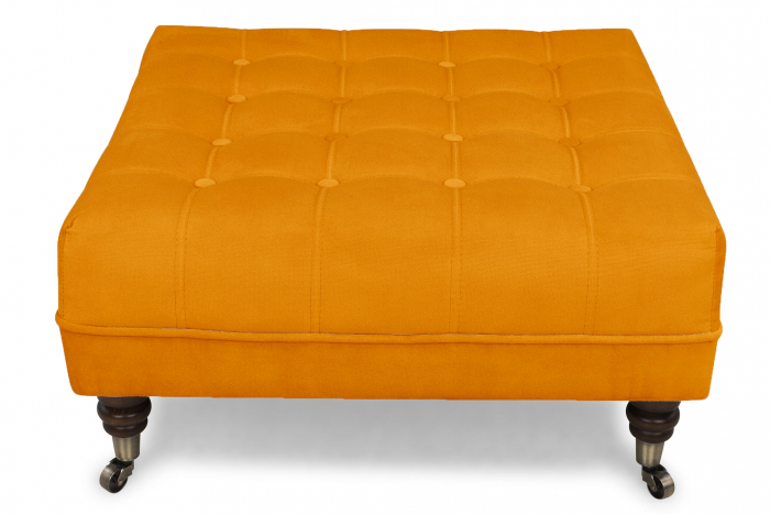 Taburet  Chesterfield, Galben, 70x32x70 cm [3]