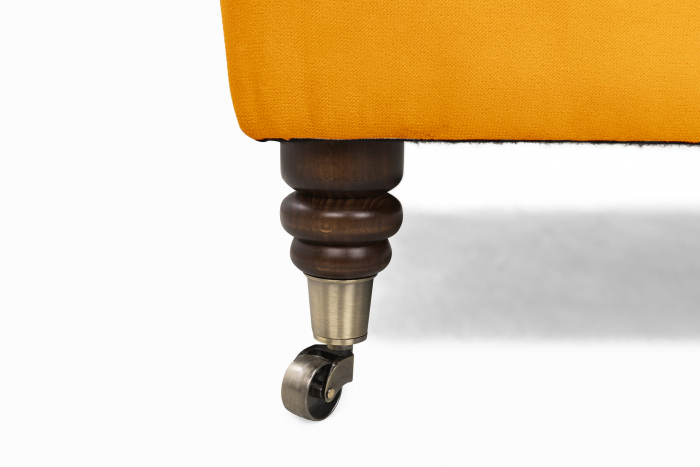 Taburet  Chesterfield, Galben, 70x32x70 cm [4]