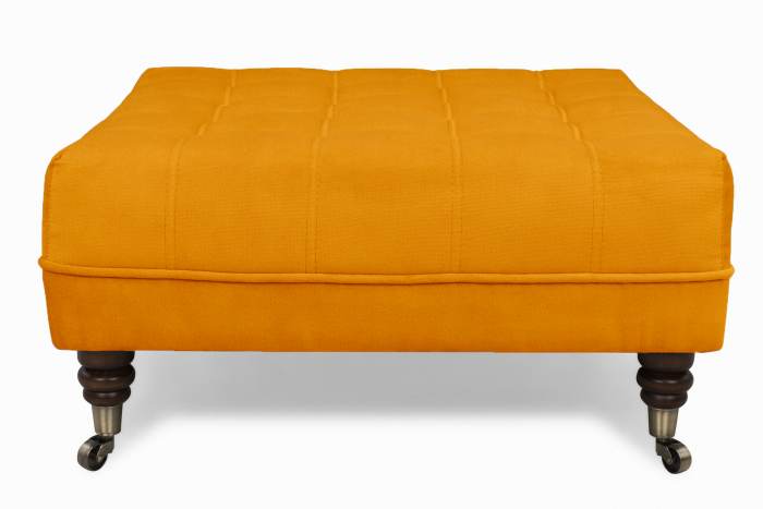 Taburet  Chesterfield, Galben, 70x32x70 cm [2]