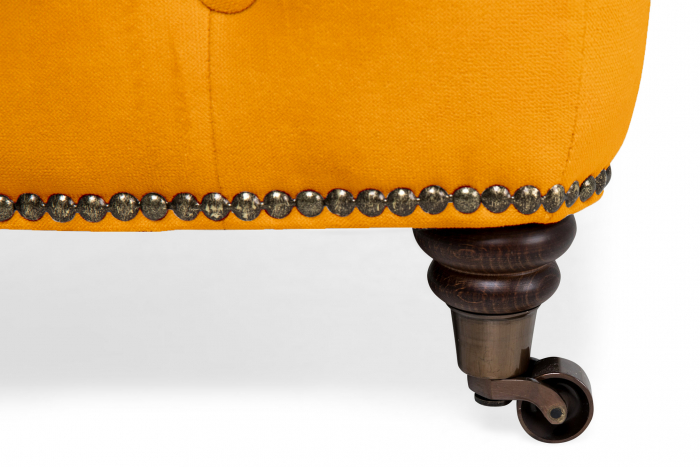 Taburet  Chesterfield, Galben, 75x45x70 cm [3]