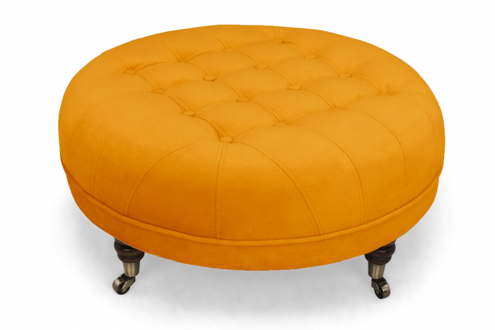 Taburet  Chesterfield, Galben, 80x32x80 cm [2]