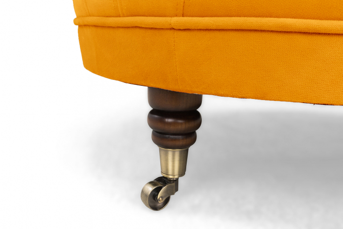 Taburet  Chesterfield, Galben, 80x32x80 cm [5]