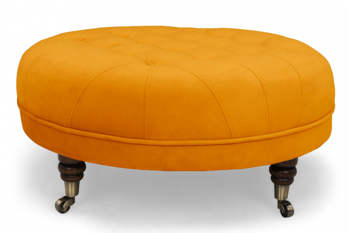 Taburet  Chesterfield, Galben, 80x32x80 cm [3]