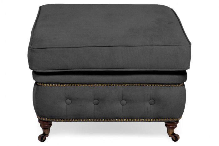 Taburet  Chesterfield, Gri, 75x45x70 cm [2]