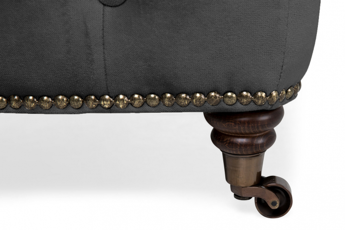 Taburet  Chesterfield, Gri, 75x45x70 cm [3]