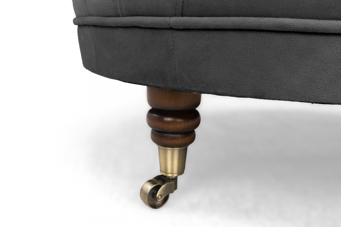 Taburet  Chesterfield, Gri, 80x32x80 cm [5]